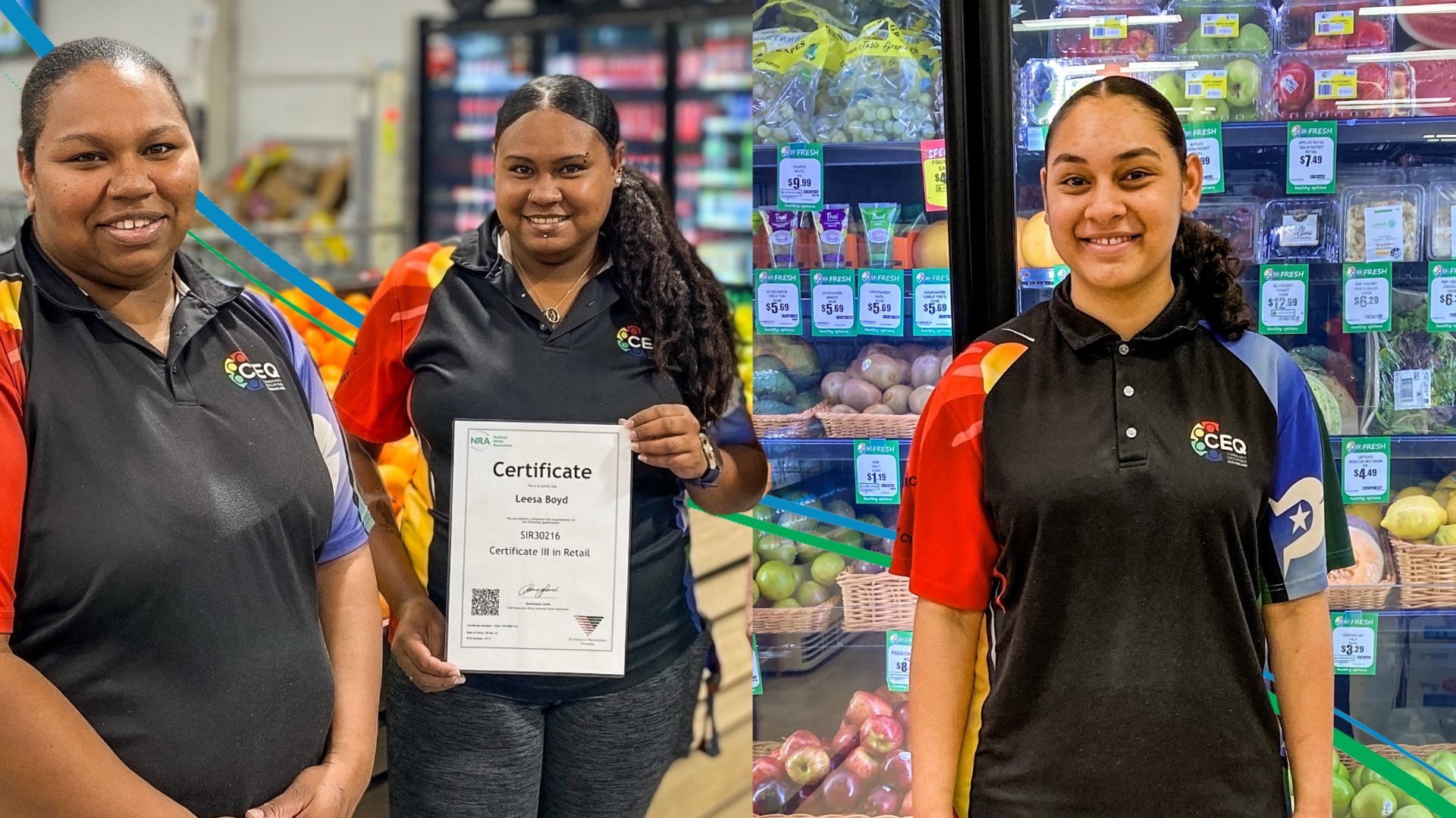 CEQ Indigenous retail team members celebrate career milestones