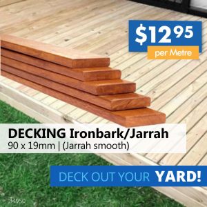 DECKING Ironbark/Jarrah  90 x 19mm (p/m)