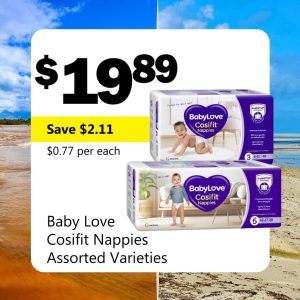 Baby Love Cosifit Nappies Assorted Varieties