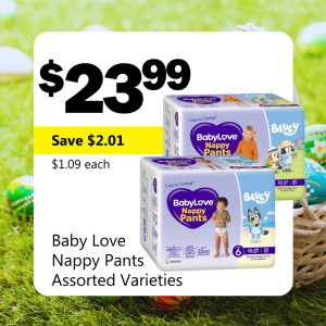 Baby Love Nappy Pants Assorted Varieties
