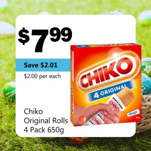 Chiko Original Rolls 4 Pack 650g