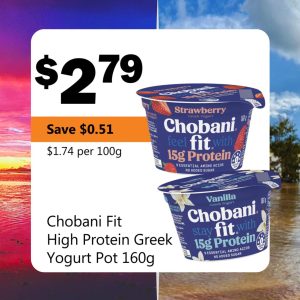 Chobani Fit High Protein Greek Yogurt Pot 160g