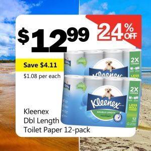 Kleenex Double Length Toilet Paper 12-pack