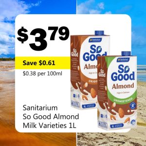 Sanitarium So Good Almond Milk Varieties 1L