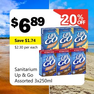 Sanitarium Up & Go Assorted 3x250ml