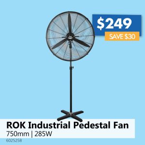 ROK Industrial Pedestal Fan