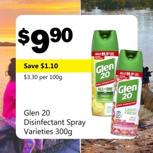 Glen 20 Disinfectant Spray Varieties 300g