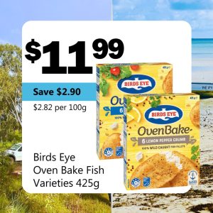 Birds Eye Oven Bake Fish Varieties 425g