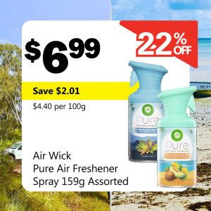 Air Wick Pure Air Freshener Spray 159g Assorted