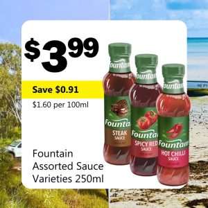 Fountain Assorted Sauce Varieties 250ml