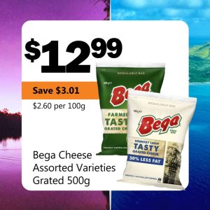 Bega Cheese Assorted Varieties Grated 500g