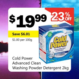 Cold Power Advanced Clean Washing Powder Detergent 2kg