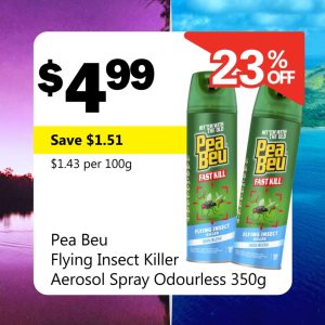 Pea Beu Flying Insect Killer Aerosol Spray Odourless 350g