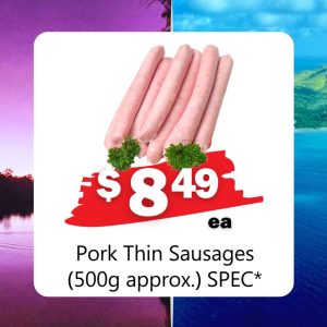 Pork Thin Sausages (500g approx.) SPEC* (ea)