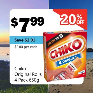 Chiko Original Rolls 4 Pack 650g