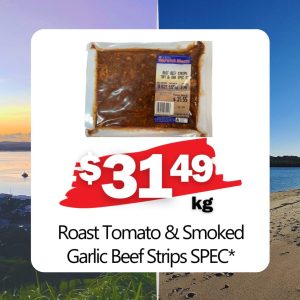 Roast Tomato & Smoked Garlic Beef Strips SPEC* (Kg)