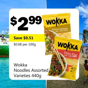 Wokka Noodles Assorted Varieties 440g
