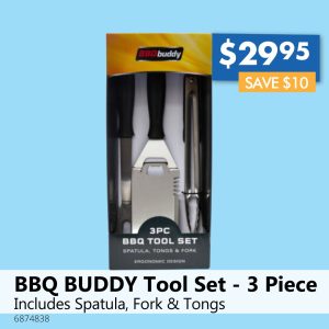 BBQ BUDDY Tool Set - 3 Piece