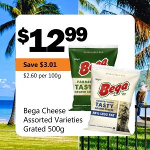 Bega Cheese Assorted Varieties Grated 500g