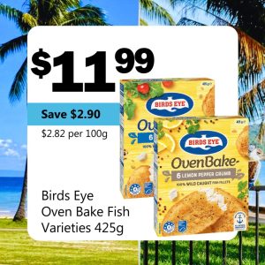 Birds Eye Oven Bake Fish Varieties 425g