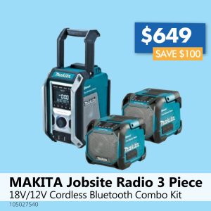 MAKITA Jobsite Radio 3 Piece Combo Kit