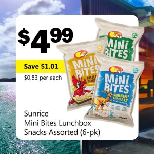 Sunrice Mini Bites Lunchbox Snacks Assorted (6-pk)