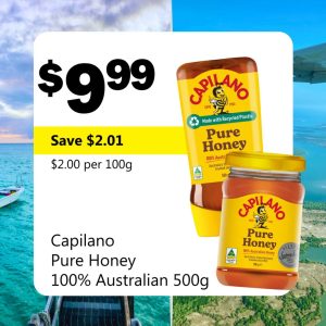 Capilano Pure Honey 100% Australian 500g