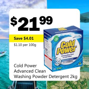 Cold Power Advanced Clean Washing Powder Detergent 2kg