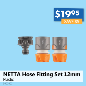 NETTA Plastic Hose Fitting Set 12mm