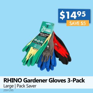 RHINO Gardener Gloves 3-Pack