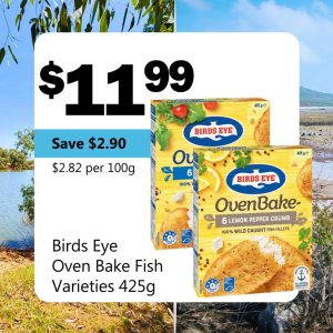 Birds Eye Oven Bake Fish Varieties 425g