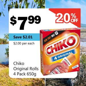 Chiko Original Rolls 4 Pack 650g