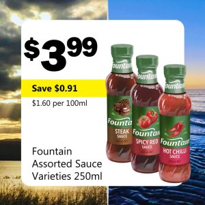 Fountain Assorted Sauce Varieties 250ml