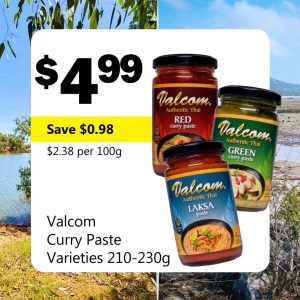 Valcom Curry Paste Varieties 210-230g