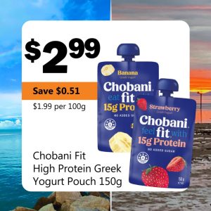 Chobani Fit High Protein Greek Yogurt Pouch 150g
