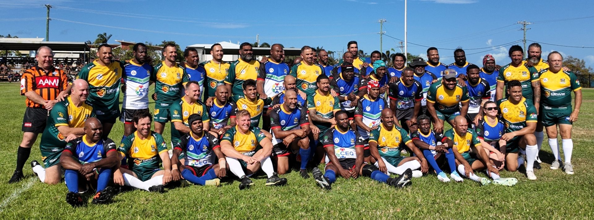 CEQ proud to sponsor Torres Strait All Stars at International Legends of League event on Waibene (Thursday Island)