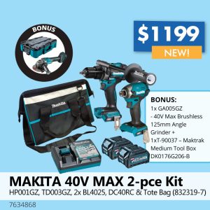 MAKITA 40V MAX 2-pce Kit