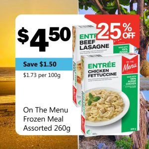 On The Menu Frozen Meal Assorted 260g