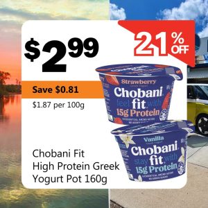 Chobani Fit High Protein Greek Yogurt Pot 160g