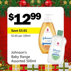 Johnson's Baby Range Assorted 500ml
