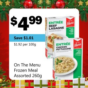 On The Menu Frozen Meal Assorted 260g