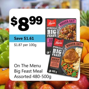 On The Menu Big Feast Meal Assorted 480-500g
