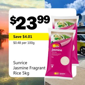 Sunrice Jasmine Fragrant Rice 5kg