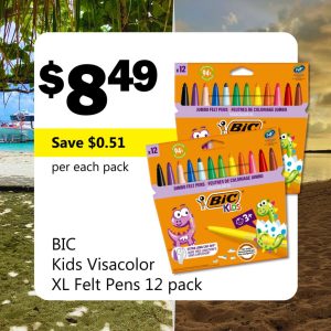 BIC Kids Visacolor XL Felt Pens (12 pack)