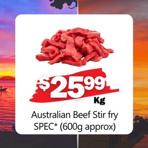 Australian Beef Stir fry SPEC* (600g approx) (Kg)