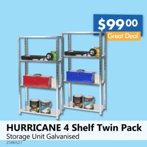 HURRICANE 4 Shelf Twin Pack