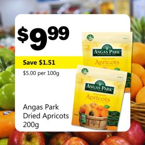 Angas Park Dried Apricots 200g