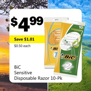 BiC Sensitive Disposable Razor 10-Pk