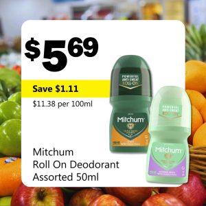 Mitchum Roll On Deodorant Assorted 50ml