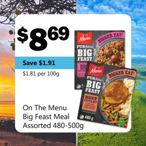 On The Menu Big Feast Meal Assorted 480-500g